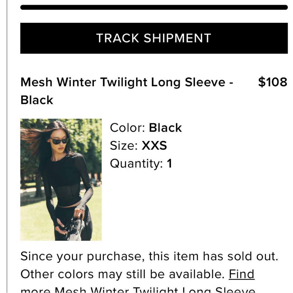 ALO Yoga Black Mesh Long Sleeve Top